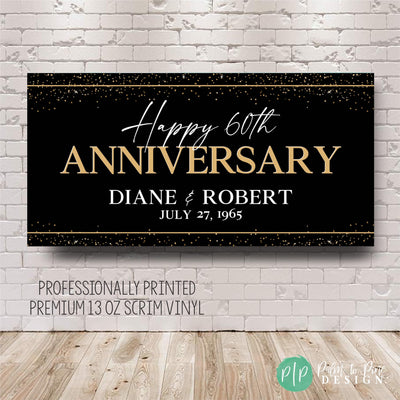 Elegant 50th anniversary party banner for parents or couples