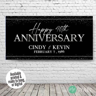 40th wedding anniversary personalized sign