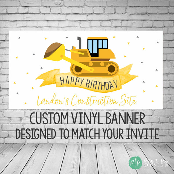 Construction Birthday Banner