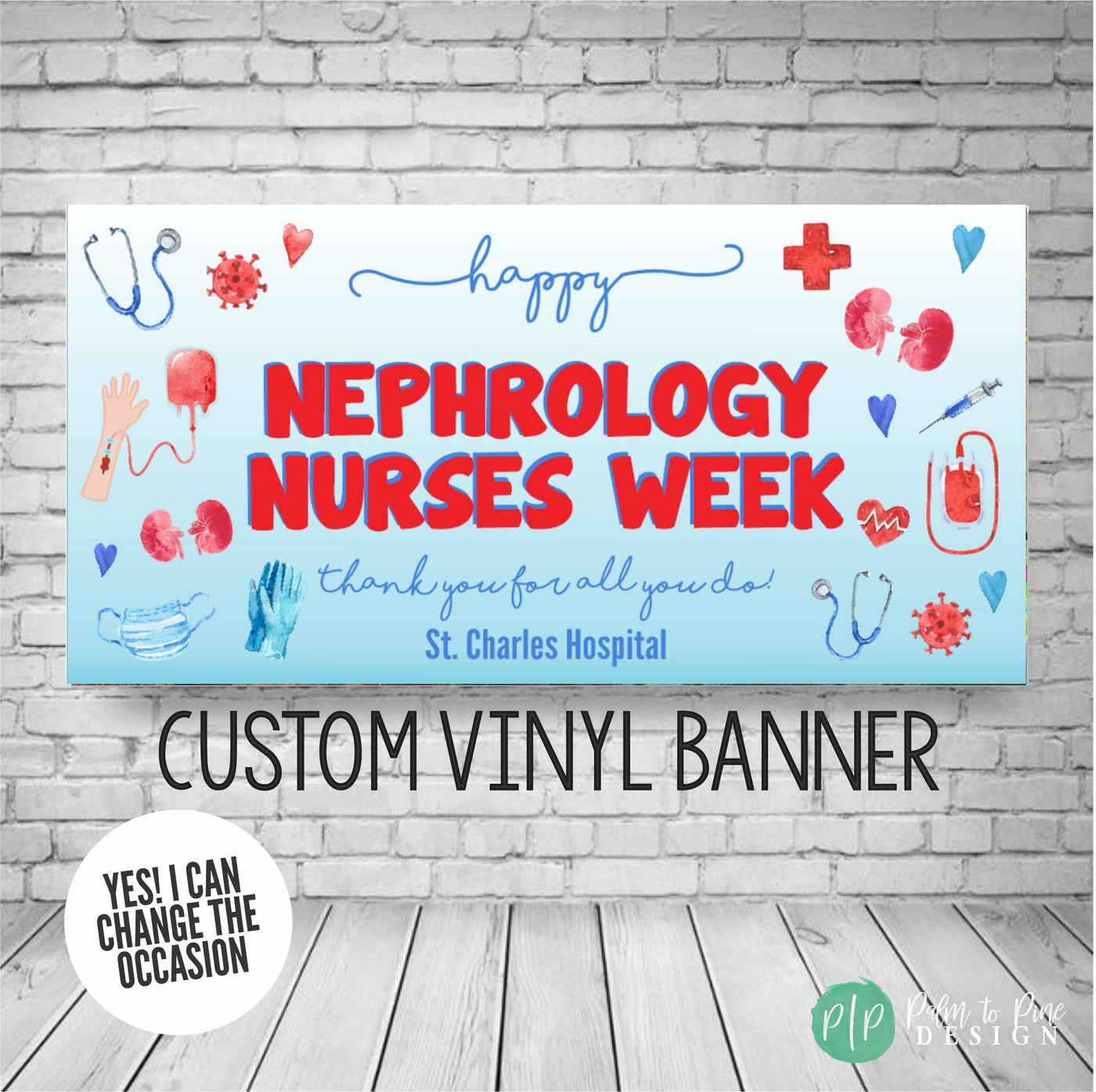Dialysis Tech Week Banner | Hematology Team | Palm to Pine Design