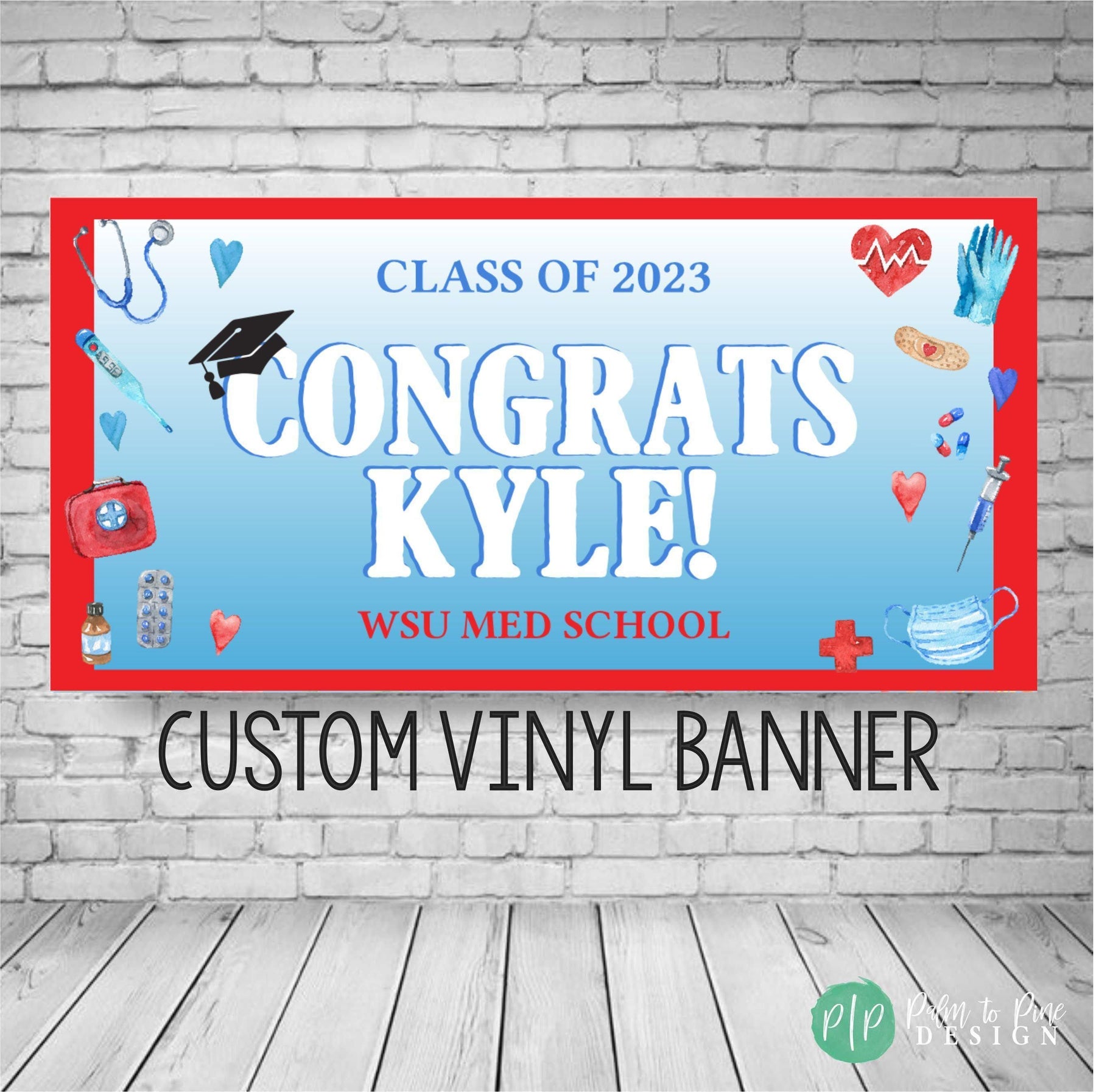 Cdc Graduation Banner Nursing Graduation Banner Class of 2026 | Palm to Pine Design