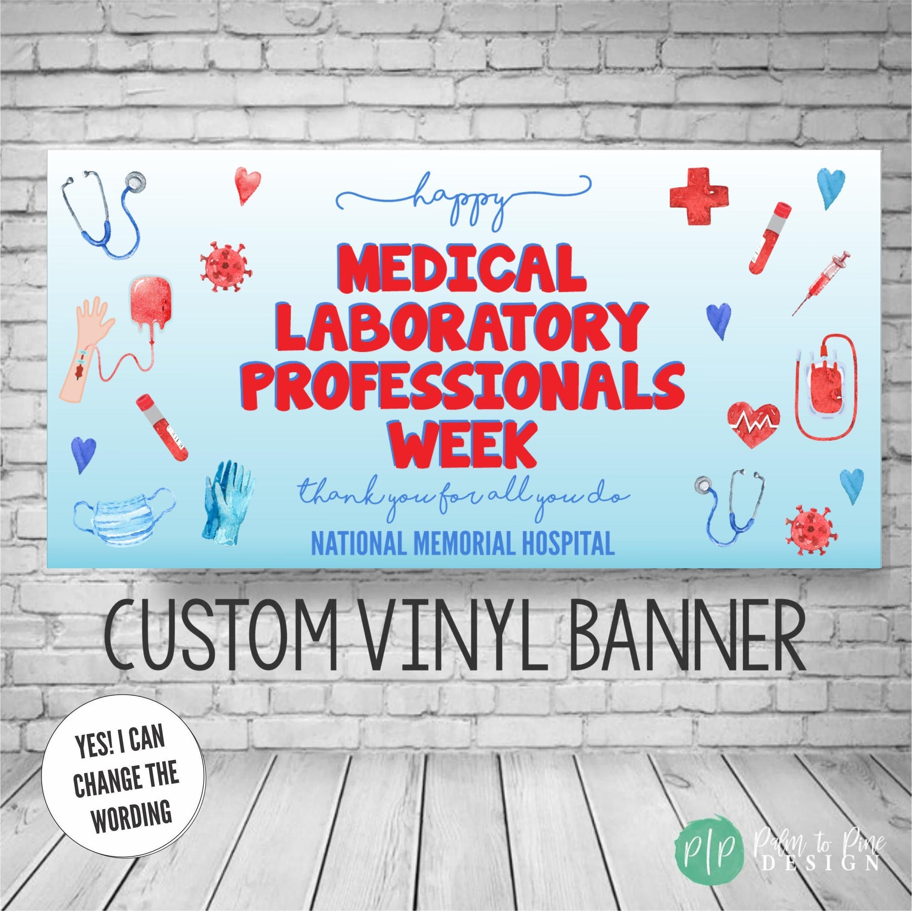 Cath Lab Tech Week Signs Dialysis Tech Week Banner | Hematology Team | Palm to Pine Design