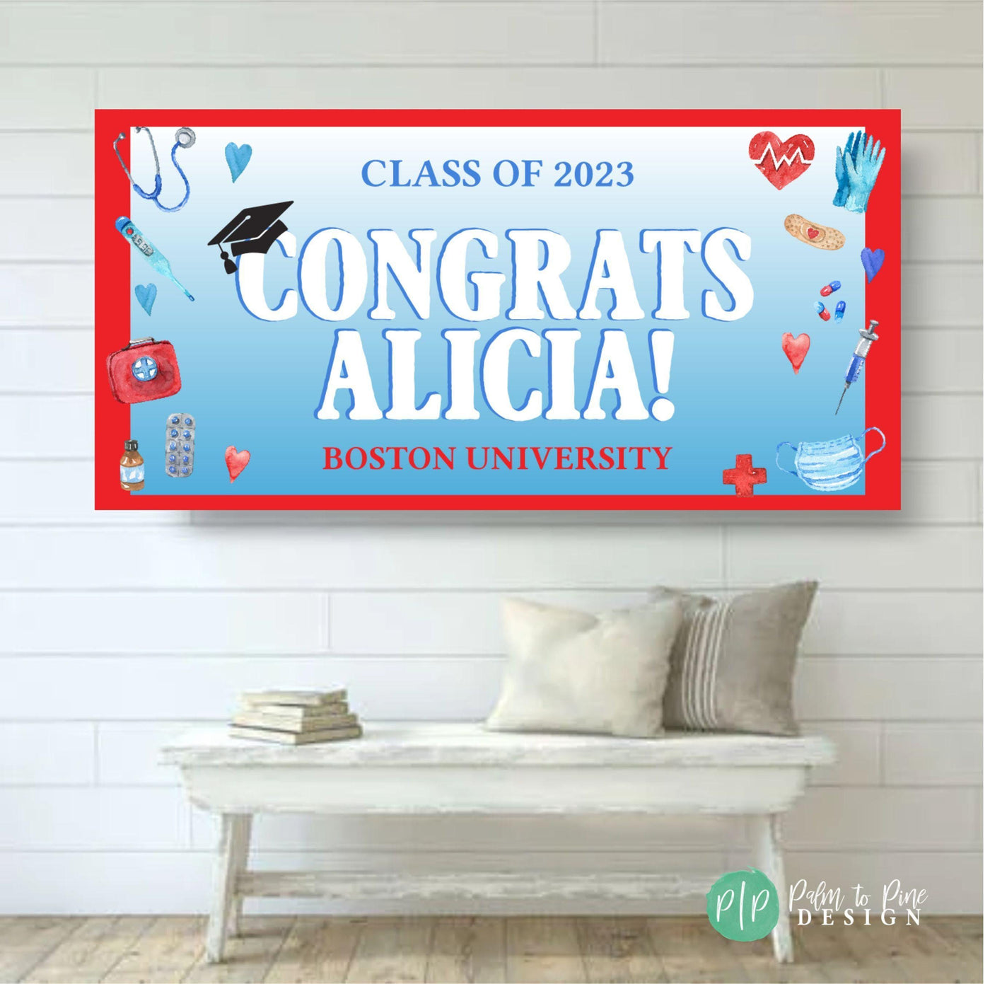 Nursing Graduation Banner Class of 2026 | Palm to Pine Design