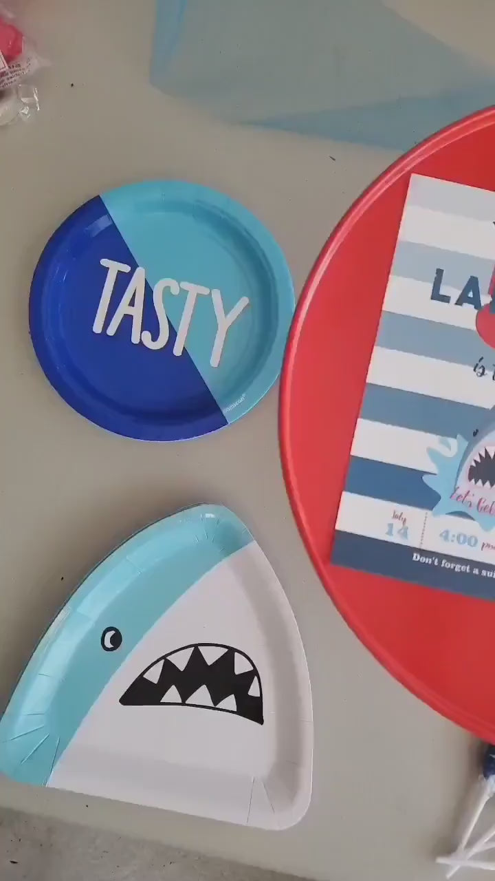 Shark birthday invitation