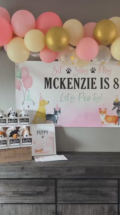 Puppy Birthday Banner