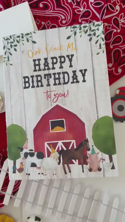Farm Birthday Greeting Card