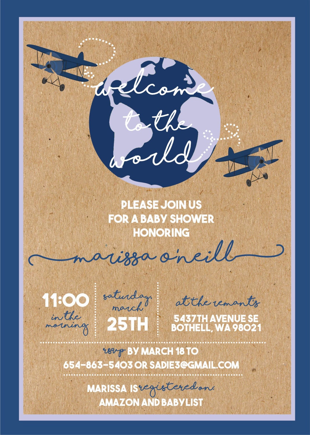 Airplane Baby Shower Invite – Palm to Pine Design, image size:1071x1500