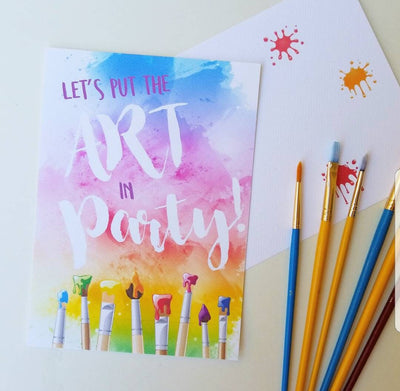 Paint Party Invitation, Art Party Invite, Paint Party Invite, Art Birthday Party, Art Party Invitation, Watercolor invite, Art Paint Party
