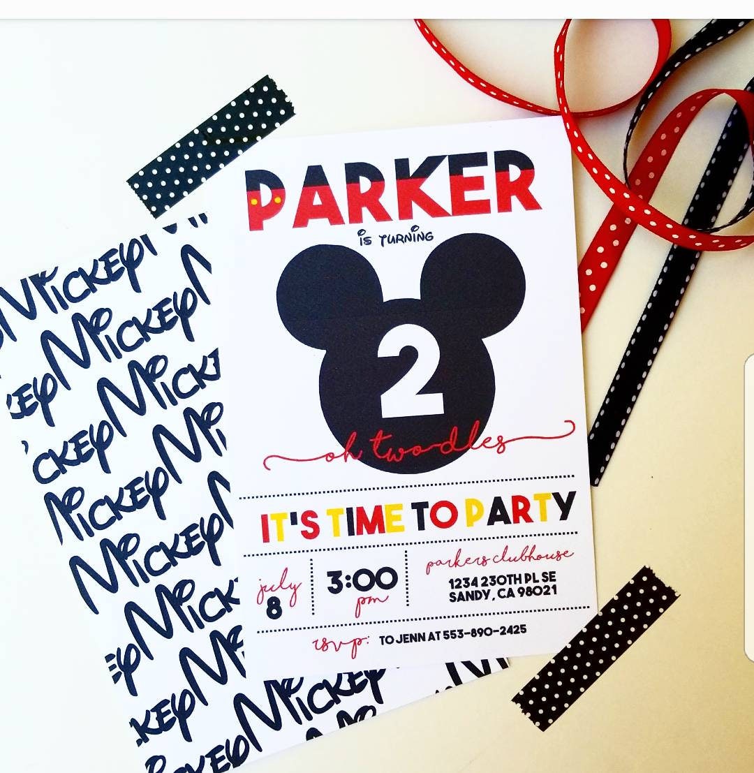 Mickey Mouse Birthday Invite