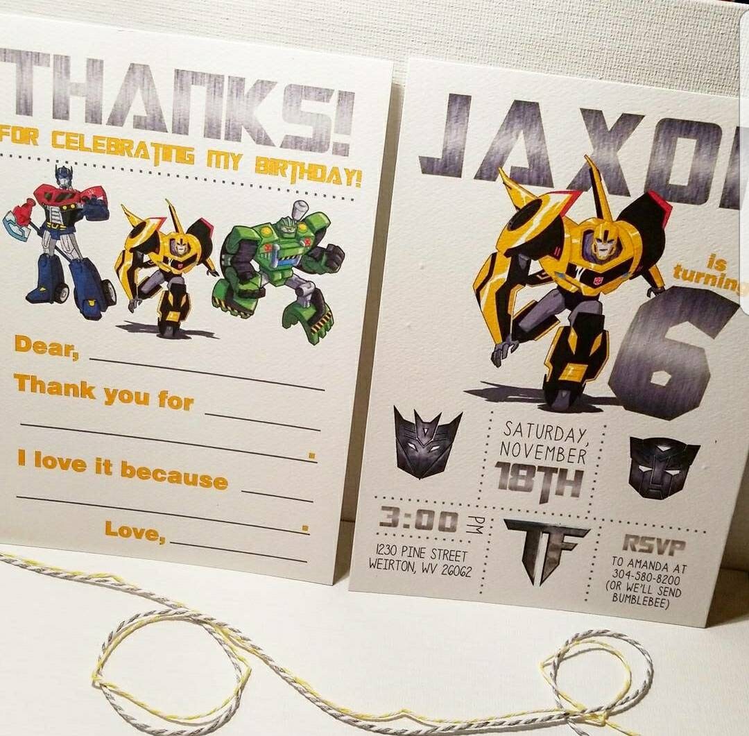 Transformers Birthday Invitation – Palm to Pine Design, image size:1080x1061