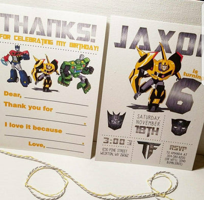 Transformers Birthday Invitation