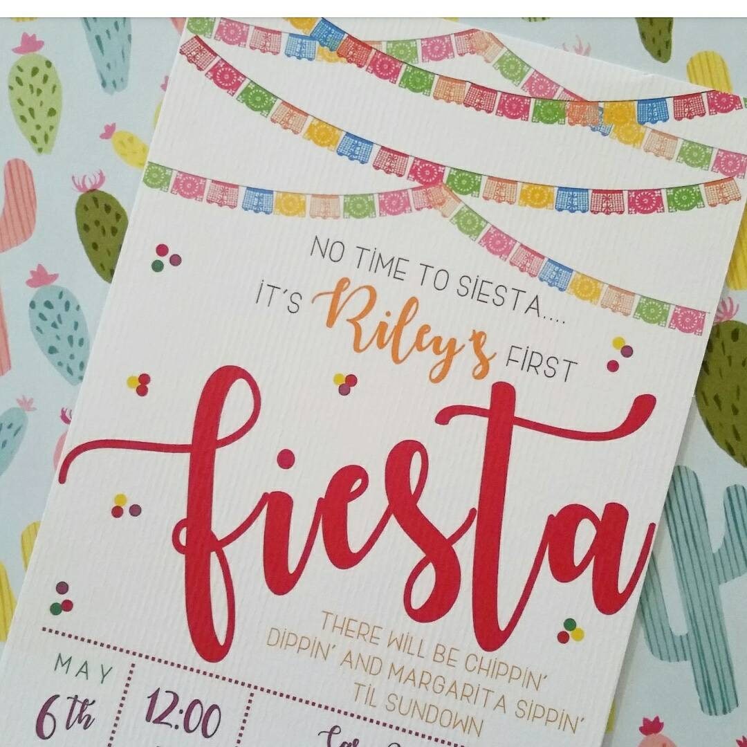 Fiesta like there's no manana Invitation, Taco Bout a Party Invite, Fiesta like there's no manana invite, Fiesta Birthday Invitation, Fiesta