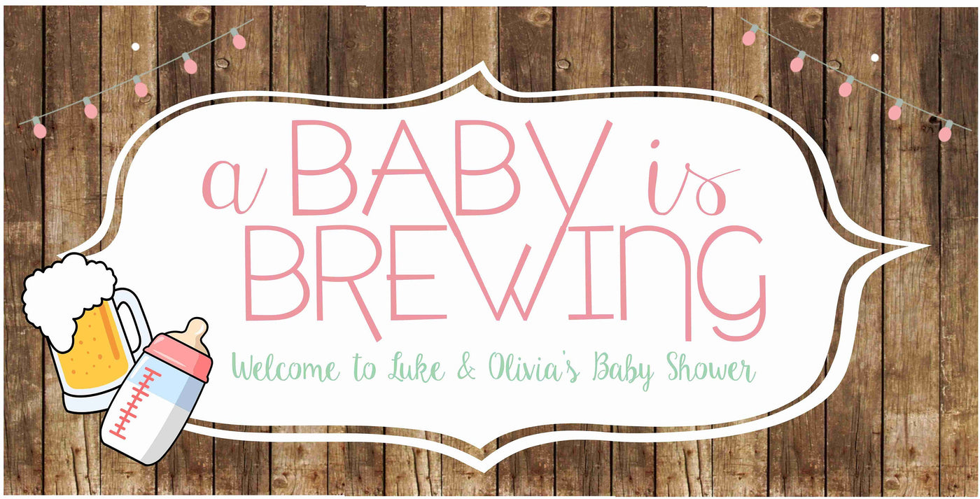 A Baby is Brewing Banner, Beer Baby Shower Decor, Beer Baby Shower, co ed baby shower banner, co ed baby shower decor, outdoor banner