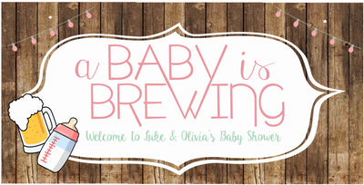 A Baby is Brewing Banner, Beer Baby Shower Decor, Beer Baby Shower, co ed baby shower banner, co ed baby shower decor, outdoor banner