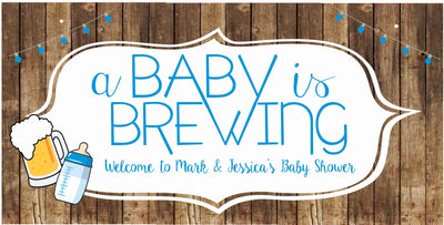 A Baby is Brewing Banner, Beer Baby Shower Decor, Beer Baby Shower, co ed baby shower banner, co ed baby shower decor, outdoor banner