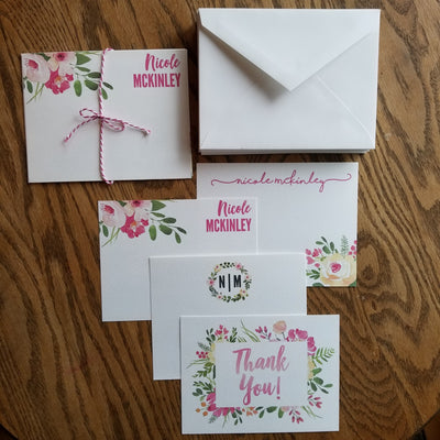 Floral Stationary Set