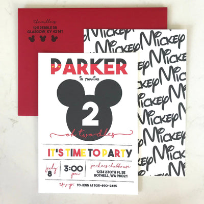 Mickey Mouse Birthday Invite