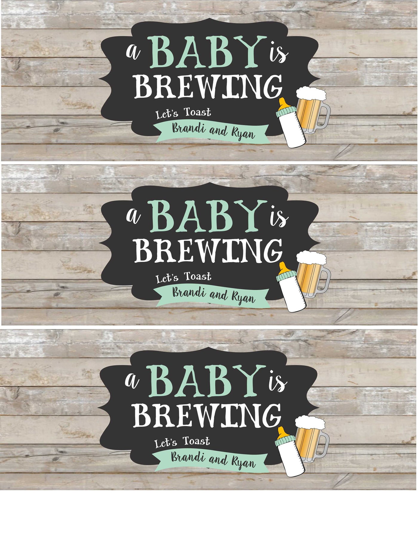 A Baby is Brewing Beer Bottle Labels, Baby Shower Beer Bottle Labels, Custom Beer Bottle Labels, Beer Baby Shower Labels, Beer Baby Shower