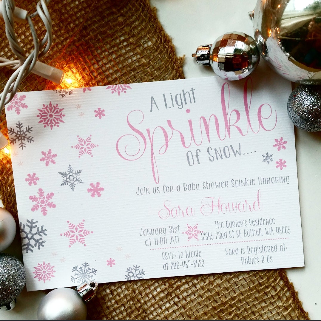 Oh Baby It's Cold Outside Baby Shower Invite, image size:1076x1076