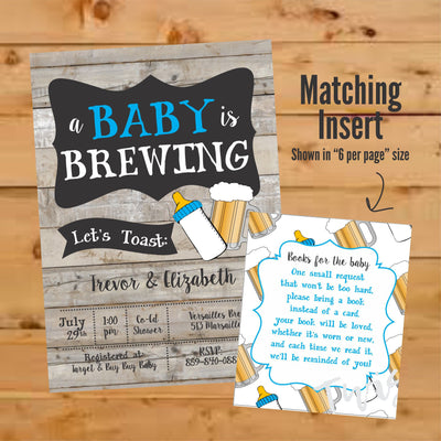 A Baby is Brewing Invitation, Beer Baby Shower Invitation, Beer Baby Shower, co ed baby shower invitation, co ed baby shower invite, retro