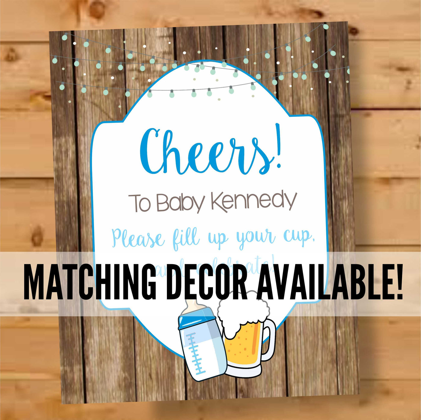 A Baby is Brewing Thank You Card, Beer Baby Shower Thank You, Baby Shower Thank You, Baby Shower BBQ Thank You Card, Rustic Thank You Card