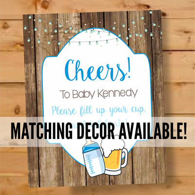 A Baby is Brewing Thank You Card, Beer Baby Shower Thank You, Baby Shower Thank You, Baby Shower BBQ Thank You Card, Rustic Thank You Card