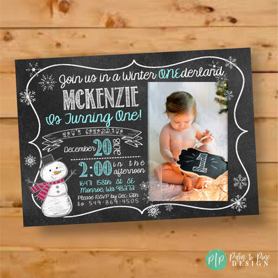 Winter ONEderland Thank You Card