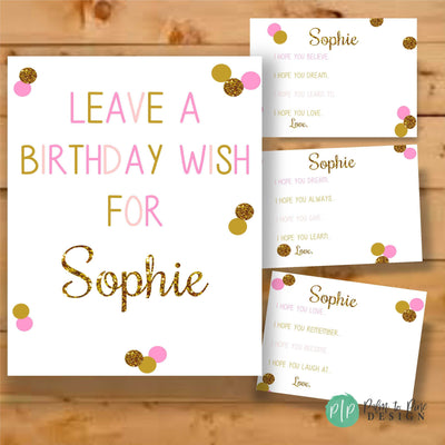 Birthday Wish Cards, Birthday Questions, Pink & Gold, First Birthday Wishes, 1st Birthday Wishes, Birthday Party Wishes, Baby Advice Card