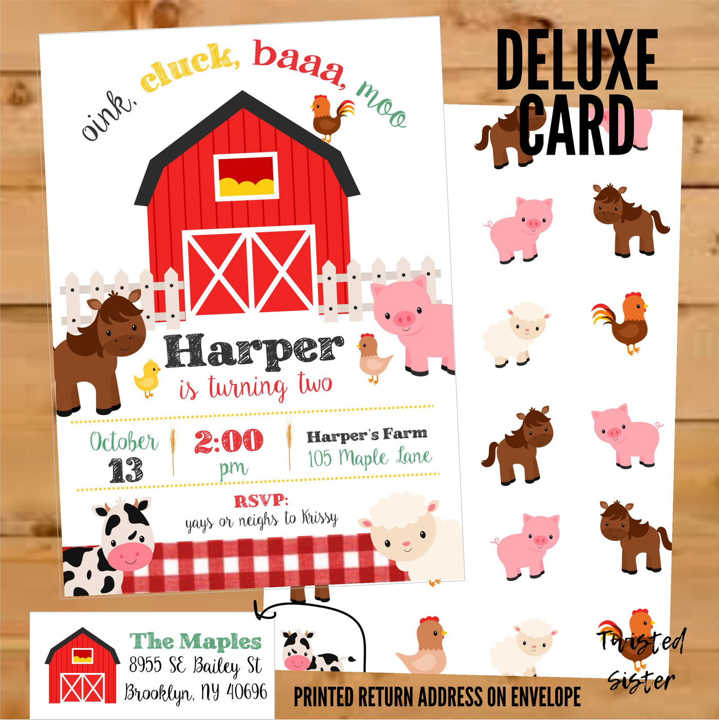 Farm birthday invitation, Barnyard birthday invitation, Western birthday invite, Farm Birthday Party, Farm Party Boy, Farm Invite Girl, 2nd