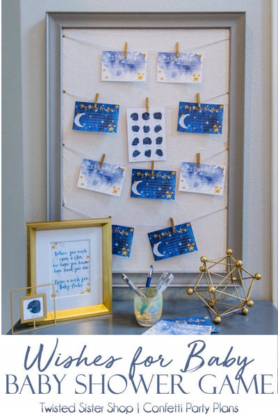 Baby Shower Wishes for Baby, Baby Shower Wishing Well, Baby Shower Wishes, Baby Shower Wish Cards, Wish Tree, Over the Moon, Twinkle Twinkle