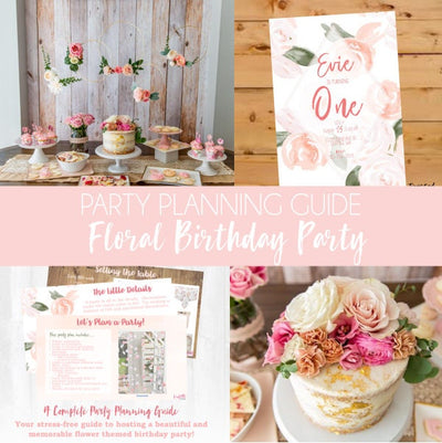 Floral First Birthday Invite, floral birthday invitation, First Birthday Invite Girl, Watercolor Flower Invitation, Watercolor Floral Invite