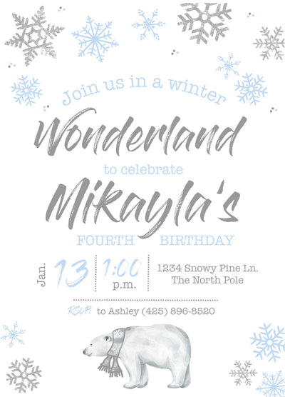 Winter Wonderland Invite Boy