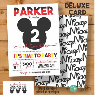 Mickey Mouse Birthday Invite