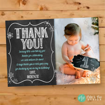 Winter ONEderland Thank You Card