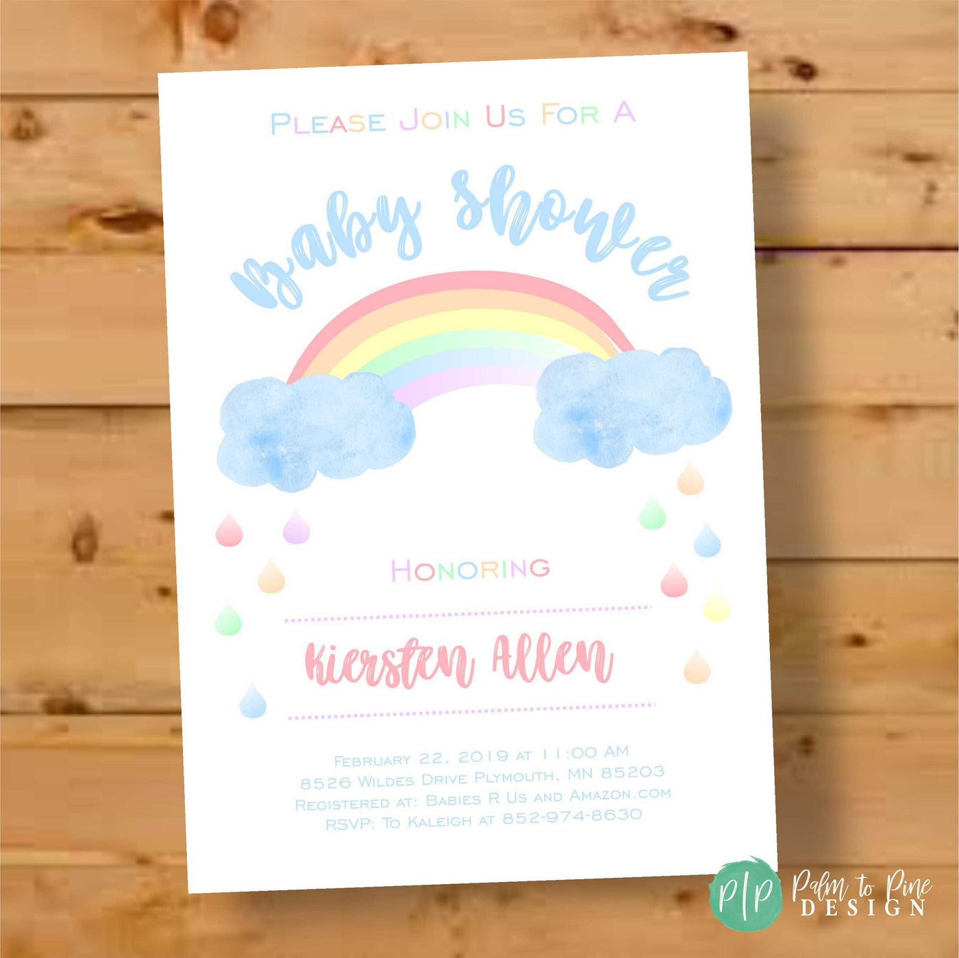 Rainbow Baby Shower Invitation, Rainbow Invitation, Rainbow Sprinkle Invite, Gender Neutral Baby Shower Invite, Baby Shower, Watercolor