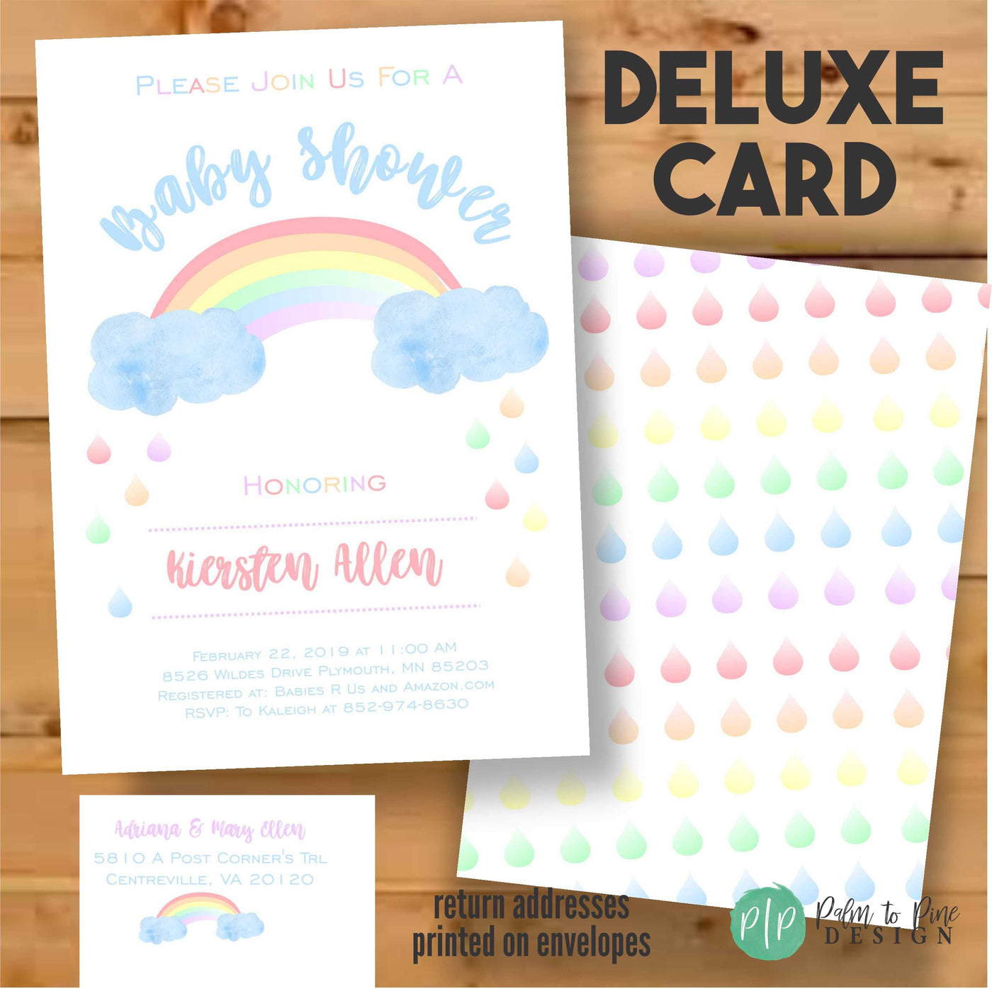 Rainbow Baby Shower Invitation, Rainbow Invitation, Rainbow Sprinkle Invite, Gender Neutral Baby Shower Invite, Baby Shower, Watercolor