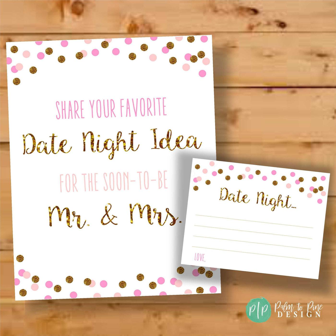 Date Night Printables, Bridal Shower Date Night Ideas, Date Night Jar, Date Night Ideas, Date Night Bridal Shower, Newlywed Date Night Idea