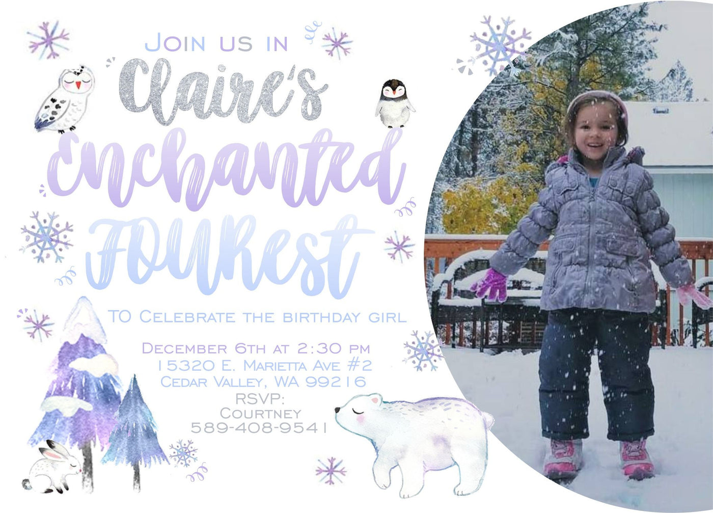 Winter Wonderland Invite Girl