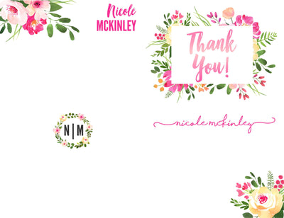 Floral Stationary Set