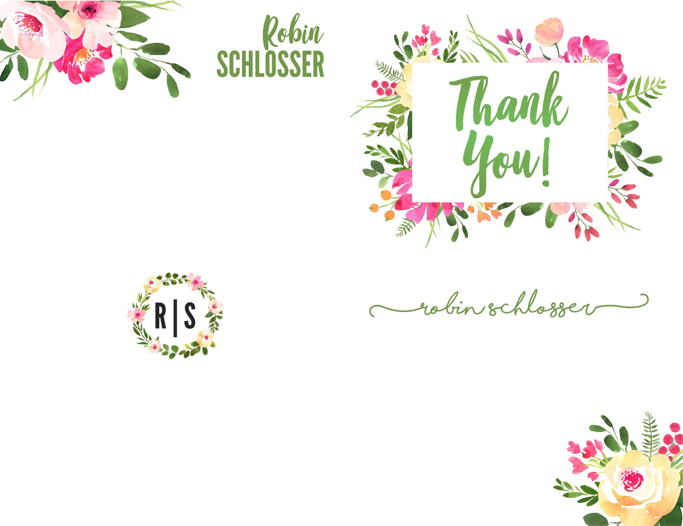 Floral Stationary Set