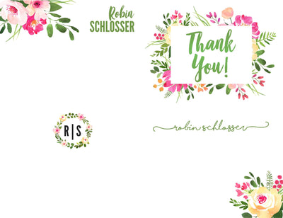 Floral Stationary Set
