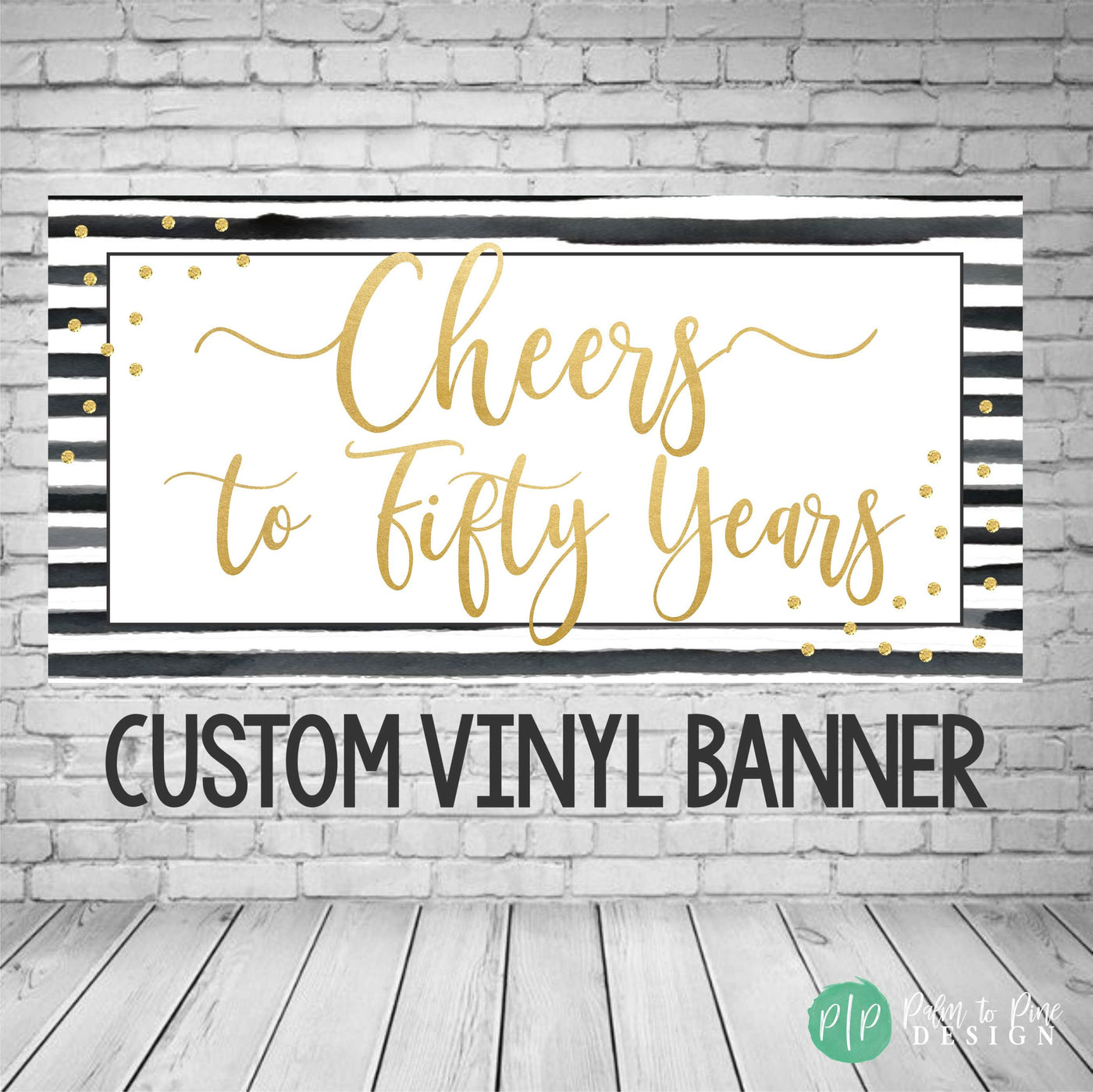 50th Birthday Banner, Adult Birthday Party Decor, Black and Gold Birthday Party, Cheers to 50 years banner, Birthday Banner Backdrop, 40th