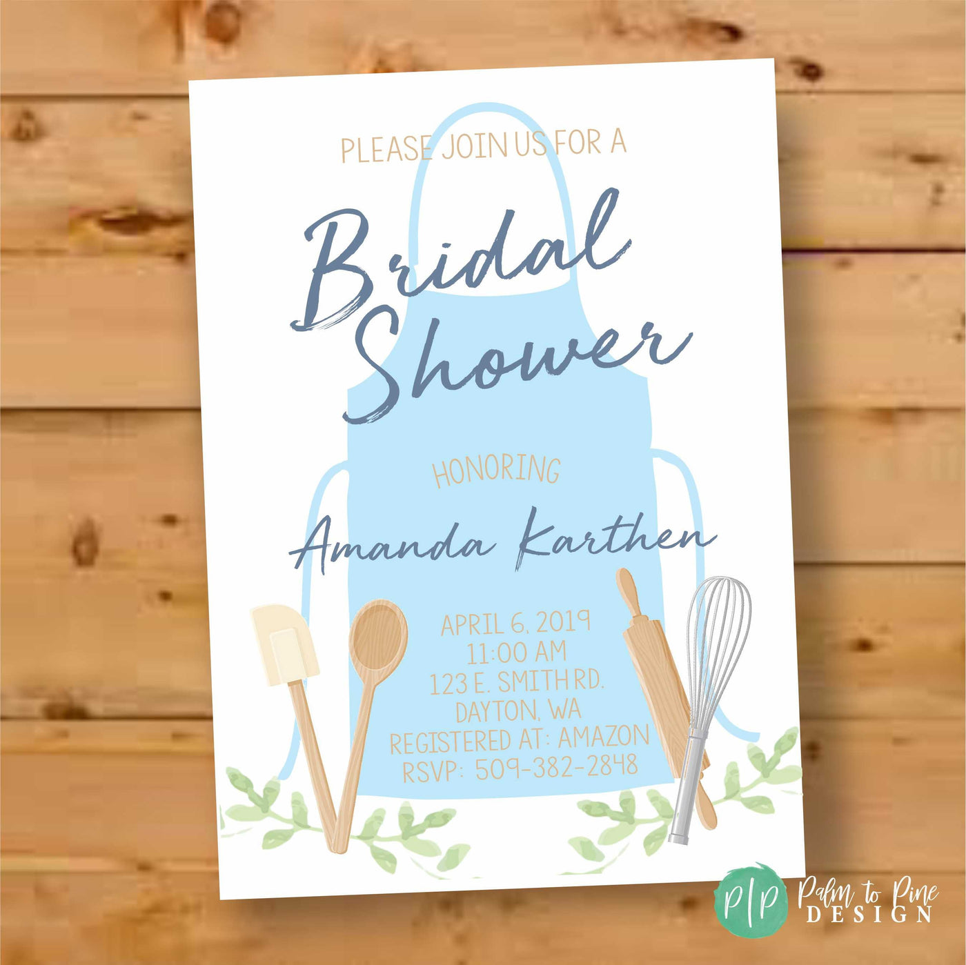 Cooking Bridal Shower Invites, Stock the Kitchen Shower, Kitchen Bridal Shower Invitation, baking bridal shower, Apron Whisk, Kitchen Shower