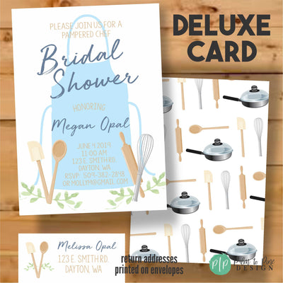 Cooking Bridal Shower Invites, Stock the Kitchen Shower, Kitchen Bridal Shower Invitation, baking bridal shower, Apron Whisk, Kitchen Shower