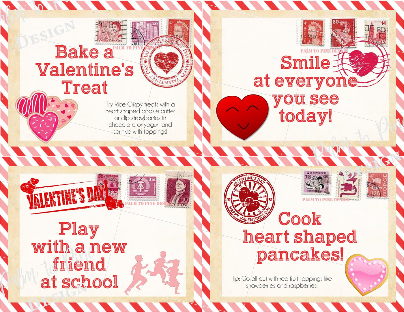 Valentine's Day Countdown, Valentines Activities, printable valentines day cards, Valentine Postcards, valentines cards for kids, Valentine