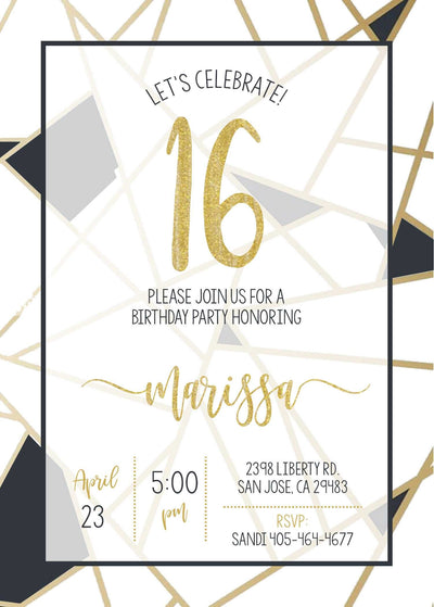 13th Birthday Invitations