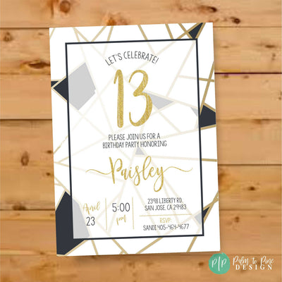 13th Birthday Invitations