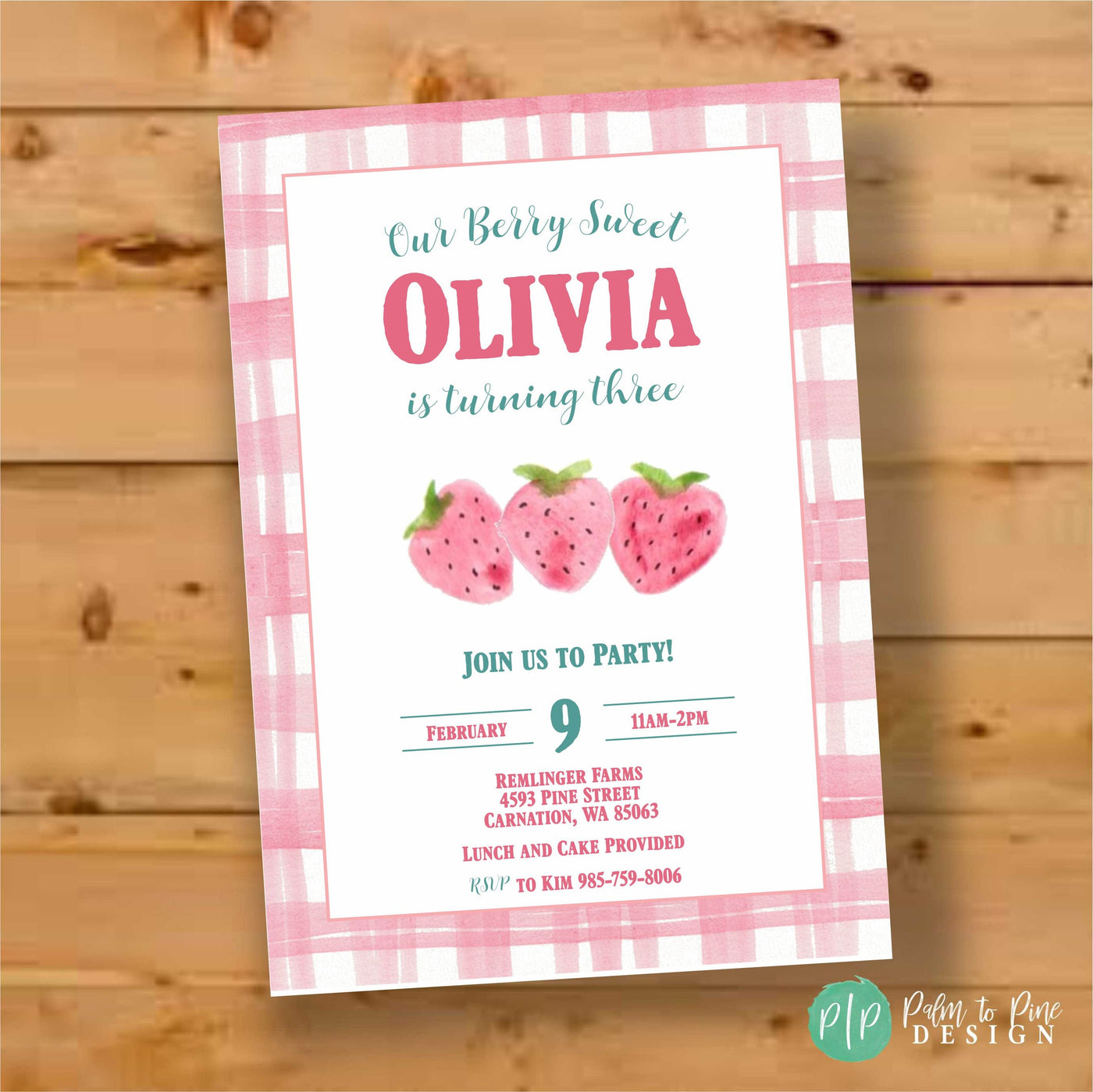 Berry Birthday Invite, Strawberry Birthday Invite, Picnic invitation, Berry Sweet Birthday, Berry First, Two Tti Fruitty, Tutti Frutti