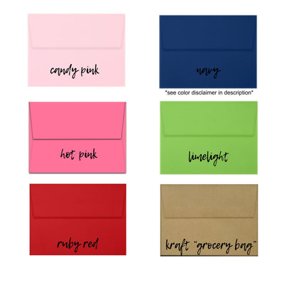 ADD ON ONLY* Upgrade to Colored Envelopes with My Order