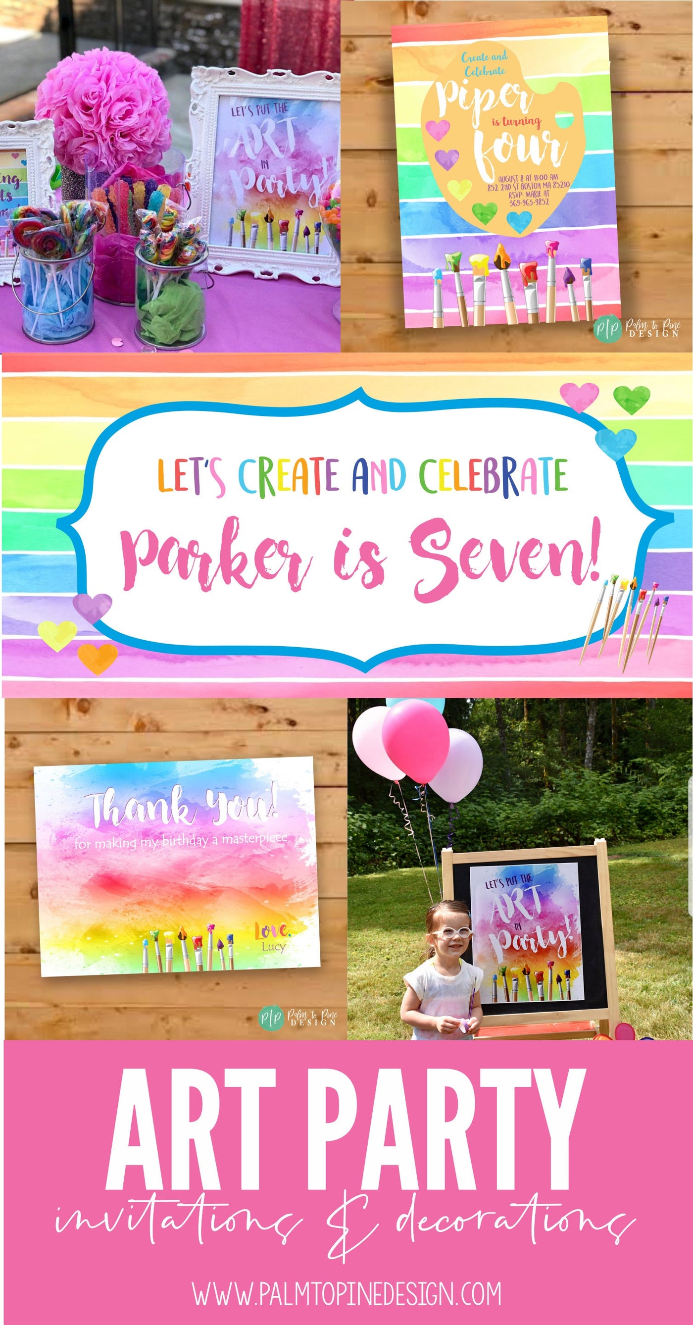 Paint Party Decor, Art Party Decorations, Paint Party Sign, Art Birthday Party, Art Party Decor, Watercolor Paint Party, Art Paint Party